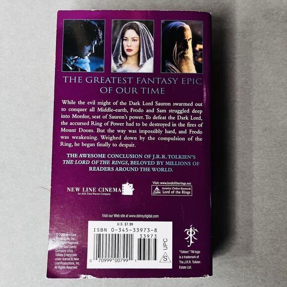The Lord Of The Rings The Return Of The King Part Three JRR Tolkien Paperback - Picture 2 of 5